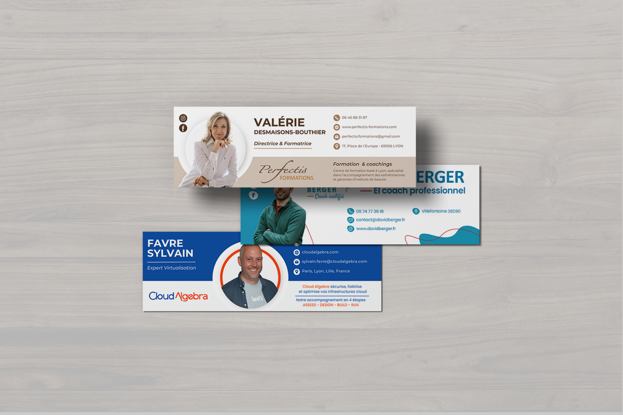 Signature de mail mockup